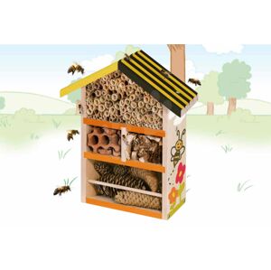 Dřevěný úl pro včely Outdoor Bee House Eichhorn Poskládej a vymaluj – se štětcem a barvami od 6 let