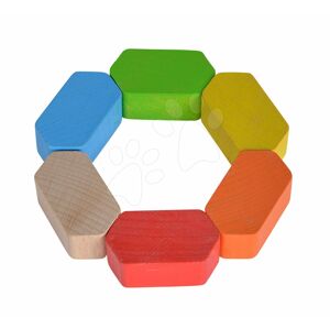Dřevěné chrastítko Grasping Hexagon Baby Eichhorn šestiúhelník od 3 měsíců