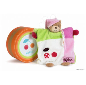 Kaloo plyšová loutka Colors-Doudou Puppet Bear Cherry 963280 růžový