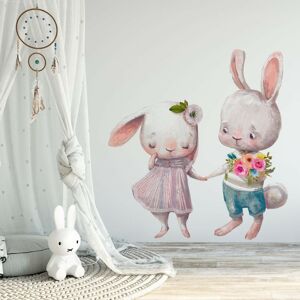 Vyrobeno v EU Nálepka na stěnu - Zamilovaní králíčci