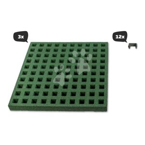 Dopadová deska pro hřiště ve tvaru čtverce 54*54 cm Square Freezone Safety 3 Tiles Exit Toys sada 3 kusů zatravňovací protiskluzové