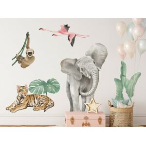 Pastelowe Love Nálepka na zeď - safari - Zvířátka ze savany