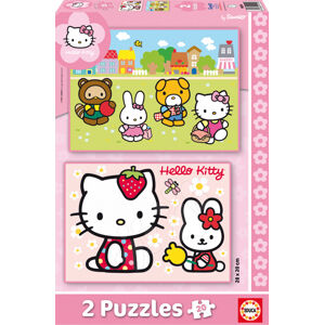 Dětské puzzle Hello Kitty Educa 2x20 dílů 14219 barevné