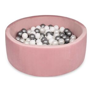 ELIS DESIGN Dětský suchý bazének "90x30" s míčky 200 ks premium kvalita barva: růžová