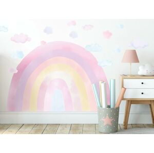 Pastelowe Love Nálepka na zeď - duha menší rozměr: růžová