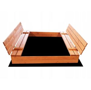 ELIS DESIGN Pískoviště dřevěné s krytem/lavičkami velké předvrtané impregnované premium varianta: impregnované