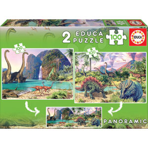 Puzzle pro děti Dino Educa 2x100 dílů 15620 barevné