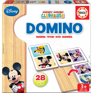 Educa dětské domino ze dřeva Mickey Mouse s přáteli 28 ks 16037