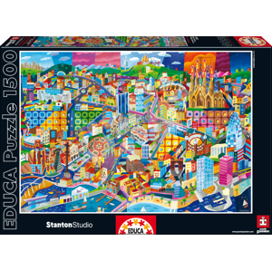 Educa Puzzle Barcelona, Philip Stanton 1 500 dílů 16001 barevné