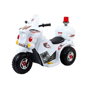 mamido Dětská elektrická motorka Policie bílá