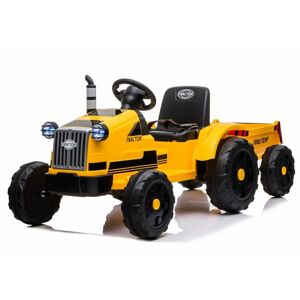 mamido Dětský elektrický traktor s vlečkou T1 žlutý