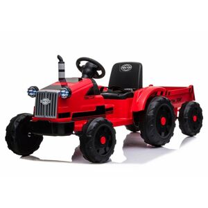 mamido Dětský elektrický traktor s vlečkou T1 červený
