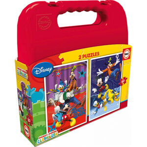 Puzzle pro děti Mickey Mouse Club House Educa v kufříku 2x20 dílů 16510