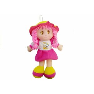 mamido Plyšová panenka 35 cm růžová