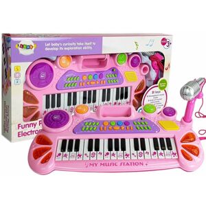 mamido Keyboard s mikrofonem USB růžový