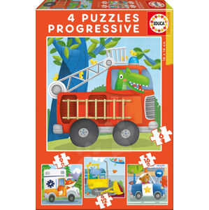 Educa dětské puzzle Záchranáři-zvířátka progresivní 17144