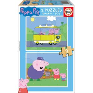 Dřevěné puzzle Peppa Pig Educa 2 x 9 dílků