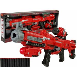 mamido Dětská pistole na pěnové náboje s laserem červená