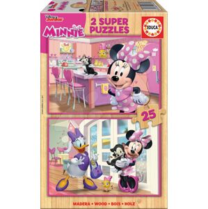 Educa dřevěné puzzle pro děti Minnie Happy Helpers 2x25 dílů 17625