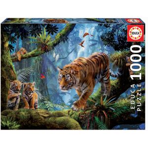 Puzzle Tigers in the tree Educa 1000 dílků+FIX puzzle lepidlo od 11 let