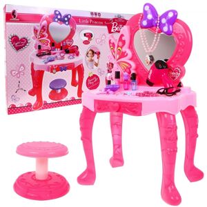 mamido Dětský toaletní stolek s příslušenstvím růžový