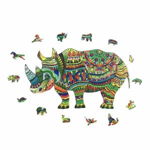 WOODBESTS WOODBESTS Dřevěné puzzle nosorožec 239 dílů