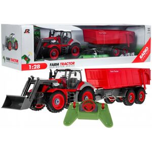 mamido Traktor s vlečkou na dálkové ovládání R/C červený