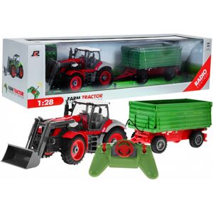 mamido Traktor s vlečkou na dálkové ovládání R/C červeno-zelený