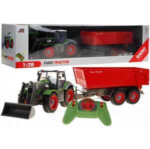 mamido Traktor s vlečkou na dálkové ovládání R/C zeleno-červený