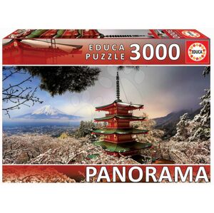 Educa puzzle panorama Mount Fuji and Chureito Pagoda 3000 dílků 18013