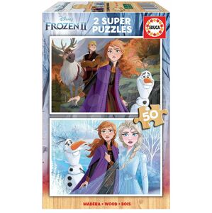 Dřevěné puzzle pro děti Frozen Educa 2*50 dílků od 5 let