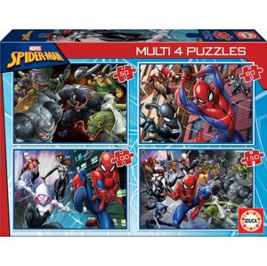 Puzzle Multi 4 Spiderman Educa 50-80-100-150 dílků od 5 let