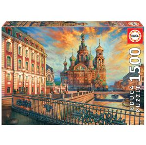 Puzzle Saint Petersburg Educa 1500 dílků a Fix lepidlo od 11 let