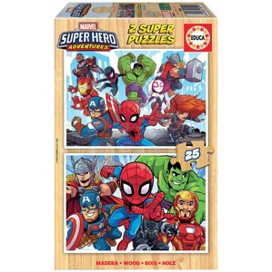 Dřevěné puzzle Marvel Super Heroe Adventures Educa 2 x 25 dílků