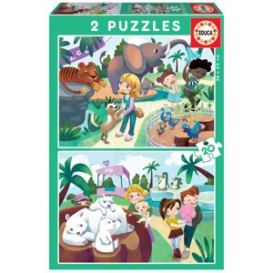 Puzzle At the ZOO Educa 2 x 20 dílků od 4 let