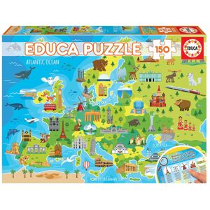 Puzzle Mapa Europy Educa 150 dílků EDU18607