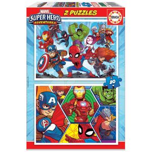 Puzzle Marvel Super Heroe Adventures Educa 2 x 20 dílků od 4 let
