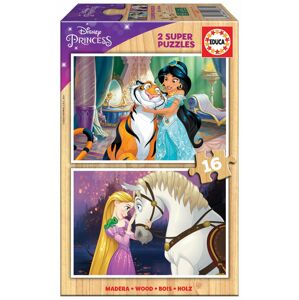 Dřevěné puzzle Princess Disney Educa 2 x 16 dílků