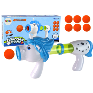 mamido Dětská pistole s měkkými míčky Jednorožec modrá