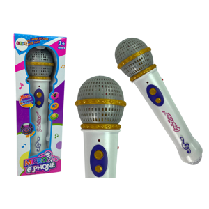 mamido Dětský multifunkční mikrofon s karaoke bílý