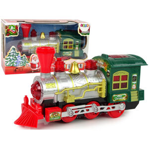 mamido Vánoční lokomotiva Světla Zvuk Zelené na baterky