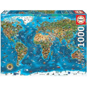 Puzzle Wonders of the World Educa 1000 dílků a Fix lepidlo v balení od 11 let