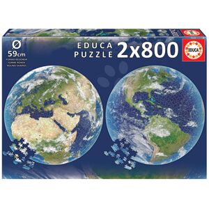 Puzzle Planet Earth Round Educa 2 x 800 dílků a Fix lepidlo od 11 let