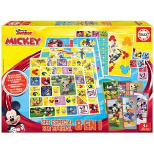 Společenské hry Mickey and his Friends Disney 8v1 Special set Educa od 4 let v anglickém, francouzském, španělském a portugalském jazyce