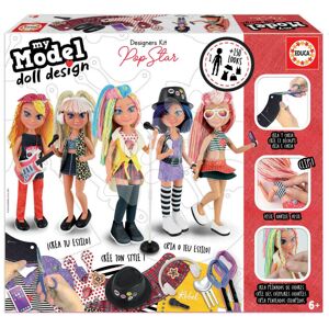 Kreativní tvoření Design Your Doll Pop Star Educa vyrob si vlastní popstar panenky 5 modelů od 6 let