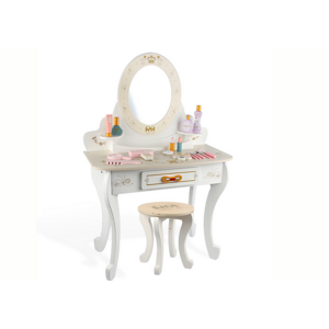 mamido Dětský dřevěný toaletní stolek bílý
