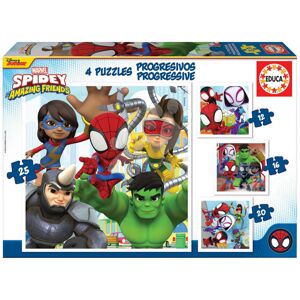 Puzzle Spidey & his Amazing Friends Progressive Educa 12-16-20-25 dílků