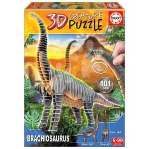 Puzzle dinosaurus Brachiosaurus 3D Creature Educa délka 50 cm 101 dílků