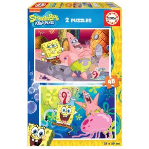Puzzle Sponge Bob Educa 2 x 48 dílků