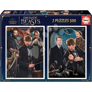 Puzzle Fantastic Beasts Educa 2 x 500 dílků a Fix lepidlo